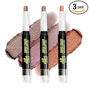 Elitty Eyeshadow Stick Combo | Shimmer | Waterproof | Easy to blend, non creasy, Beginner's Friendly eyeshadow | More than 24 Hour Stay | Tipsy Tales Combo (Wine Red, Copper, Smokey Brown), 5.1g