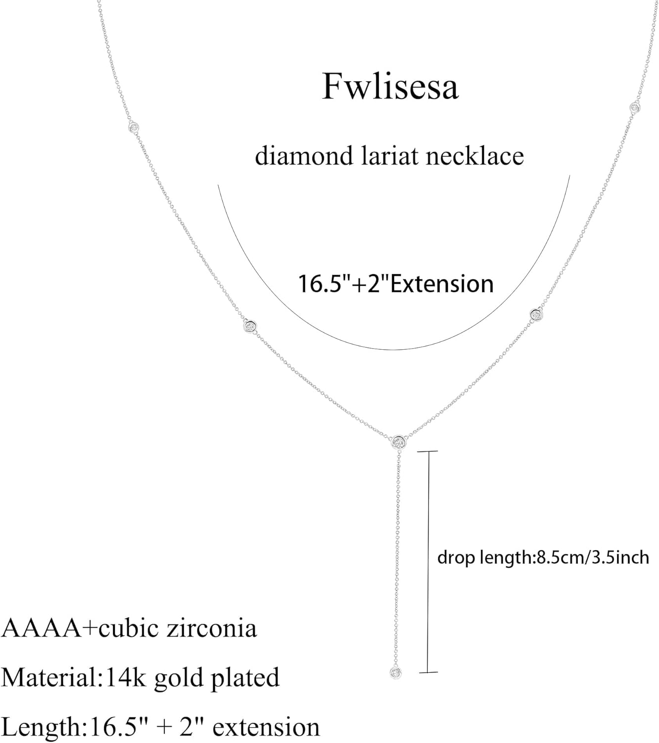 Gold Necklace for Women, Dainty Gold Long Necklaces 14k Gold Plated Prom Lariat Necklace Cute Choker Necklaces for Women Trendy Stuff Fashion Costume Gold Accessories Christmas Jewelry Gifts - Image 4