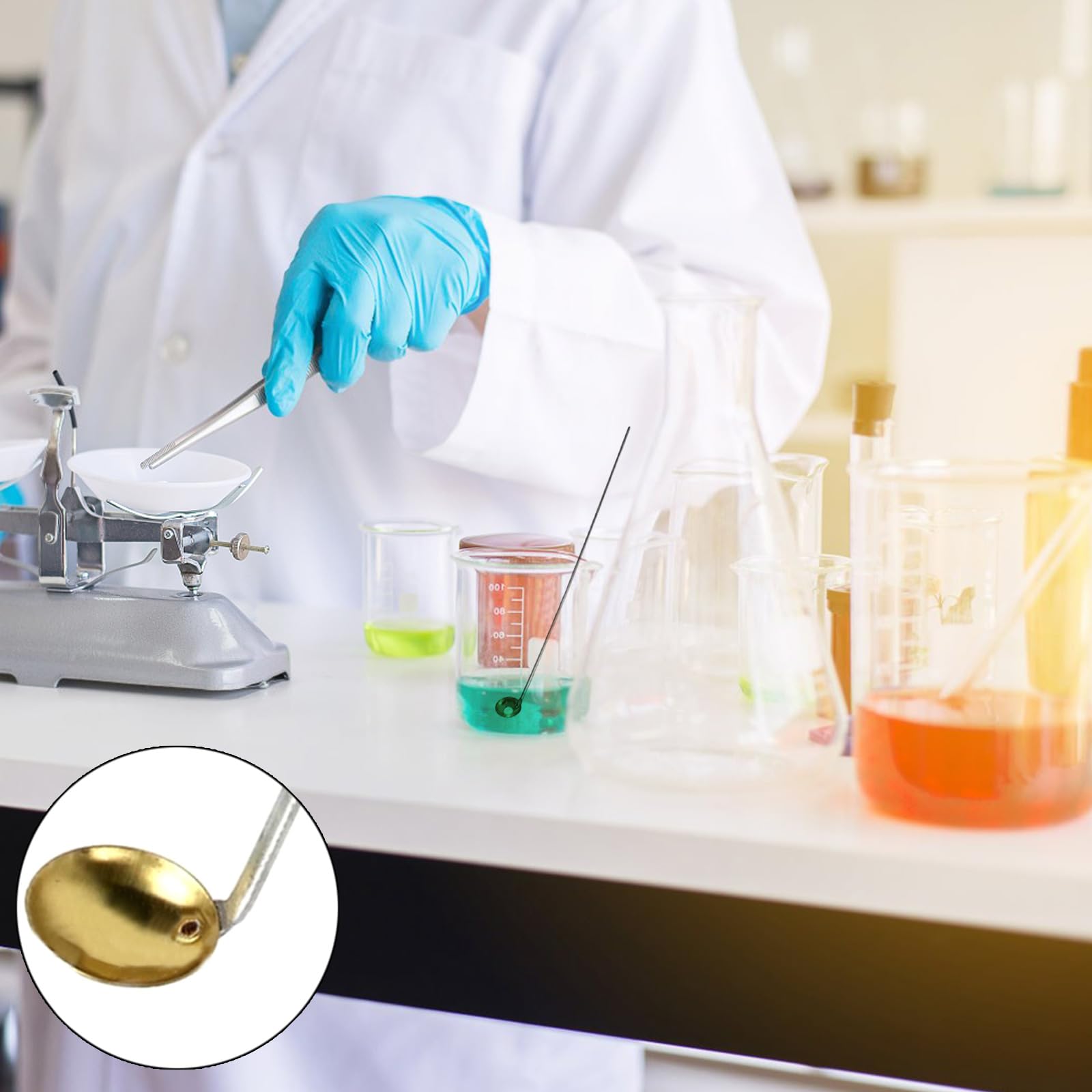 10 Stücke Chemische Verbrennungslöffel Mit Laborlöffel Langes Chemischer Heizungslöffel Chemische Unterrichtsinstrument