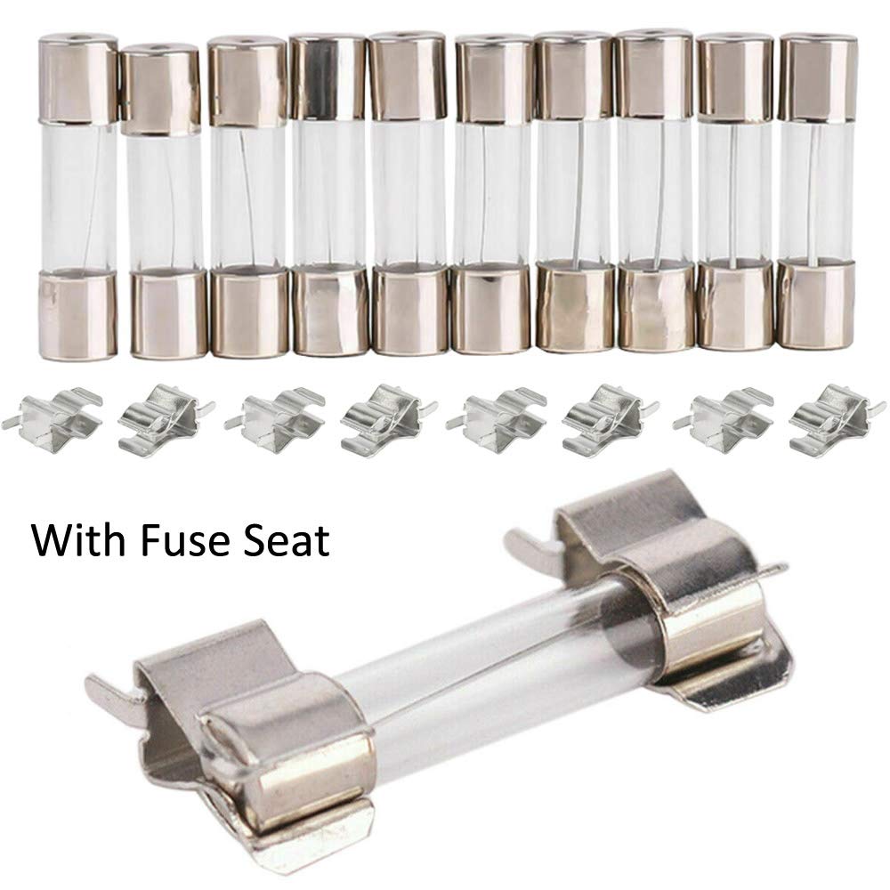 Kit 72 Fusibili A Tubo Di Vetro 6x30mm - Assortimento 0.5A-30A Per Elettronica E Auto
