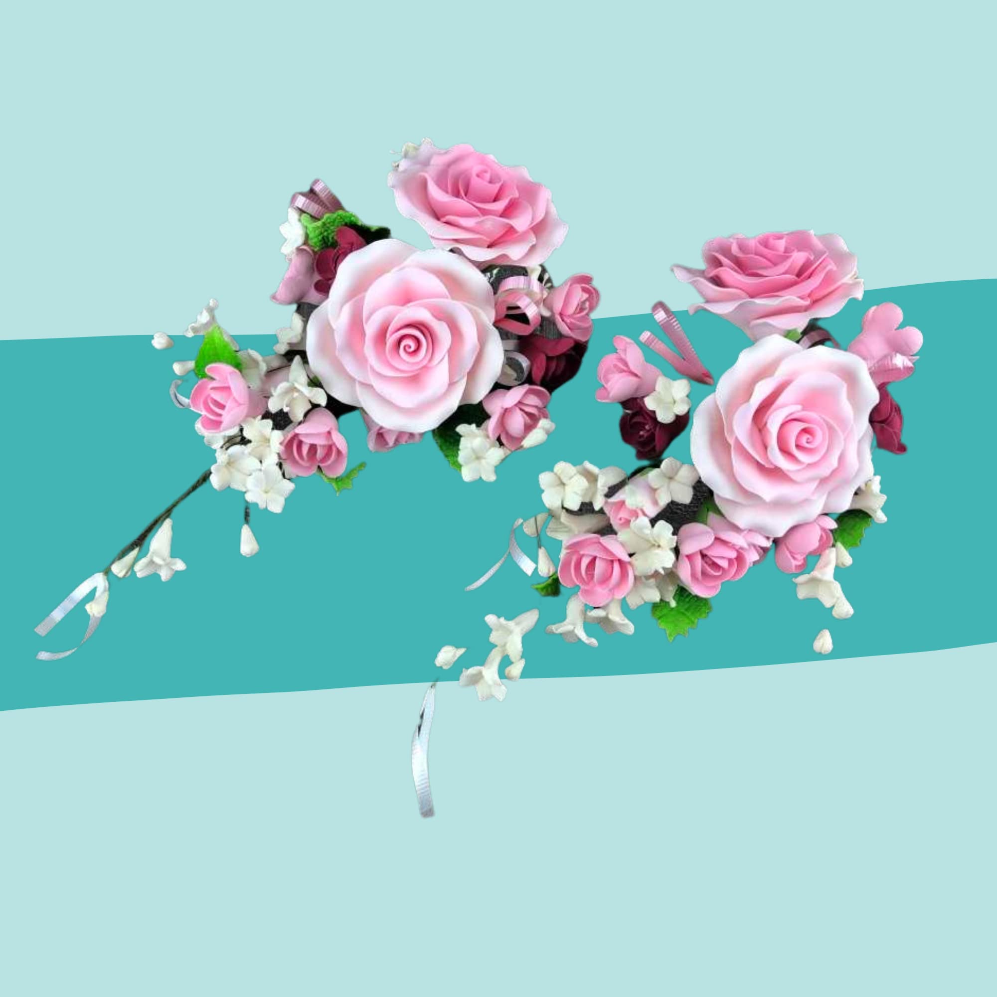 Tortendekoration Hochzeit Rosen Tortenaufsatz Maxi rosa 2 Stück' | Tortendekoration zur Hochzeit und Geburtstagen
