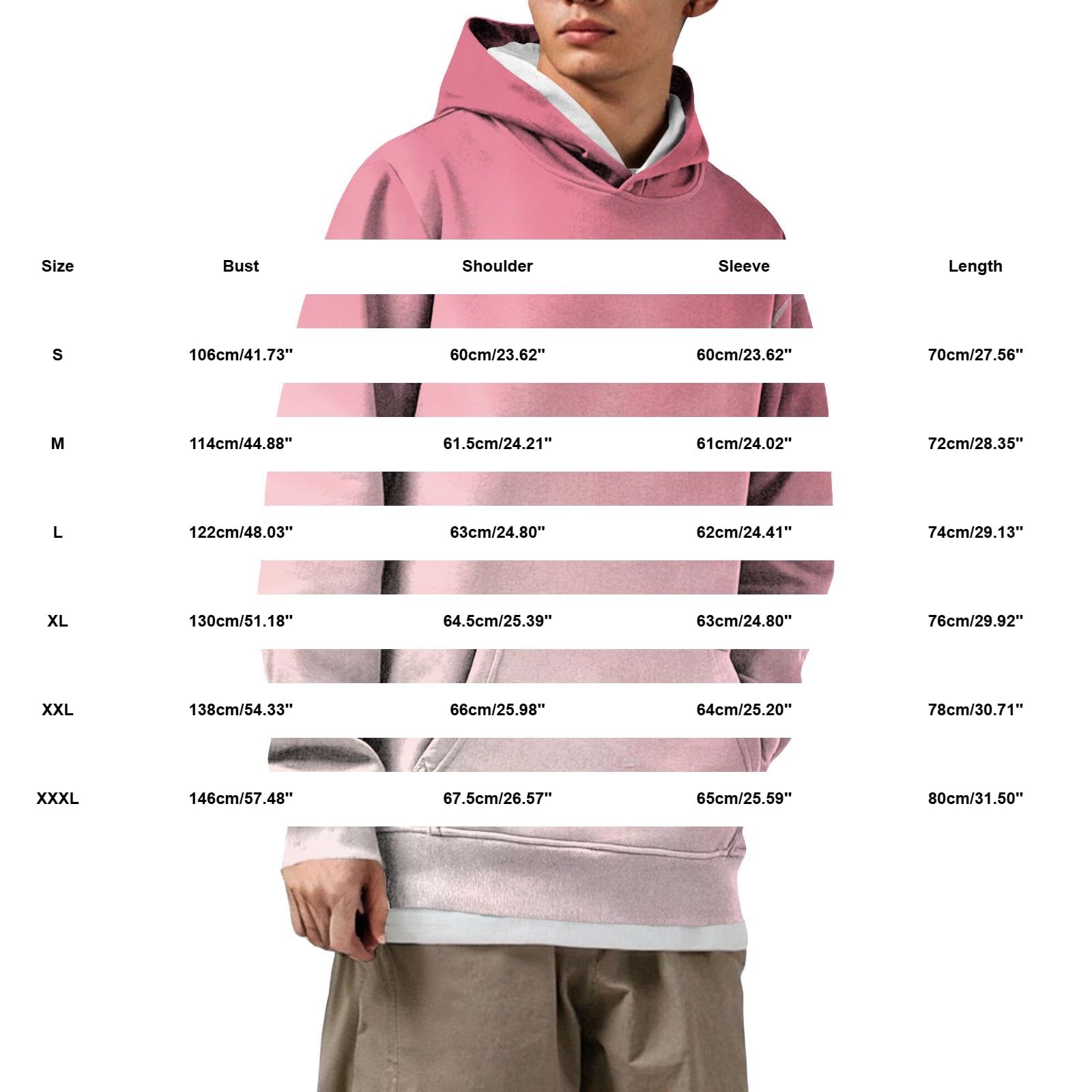Sudaderas De Hombre Sudadera con Capucha Tela, Informal, Moderna Y Estampado Completo para Blancas (Pink, M) Mangas El Sol Disfraz Vigilante La Playa Camisa Manga Larga Jersey Corta Ropa