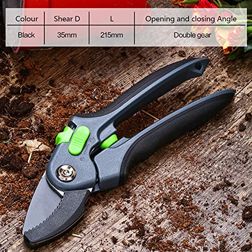 Professional Gardening Tools Professional Titanium Alloy Pruning Shears Bypass Pruning Shears Manual Gardening Plant Scissors Branch Trimmer Tool Picking Tool(A), Hand Edger(C) (A)