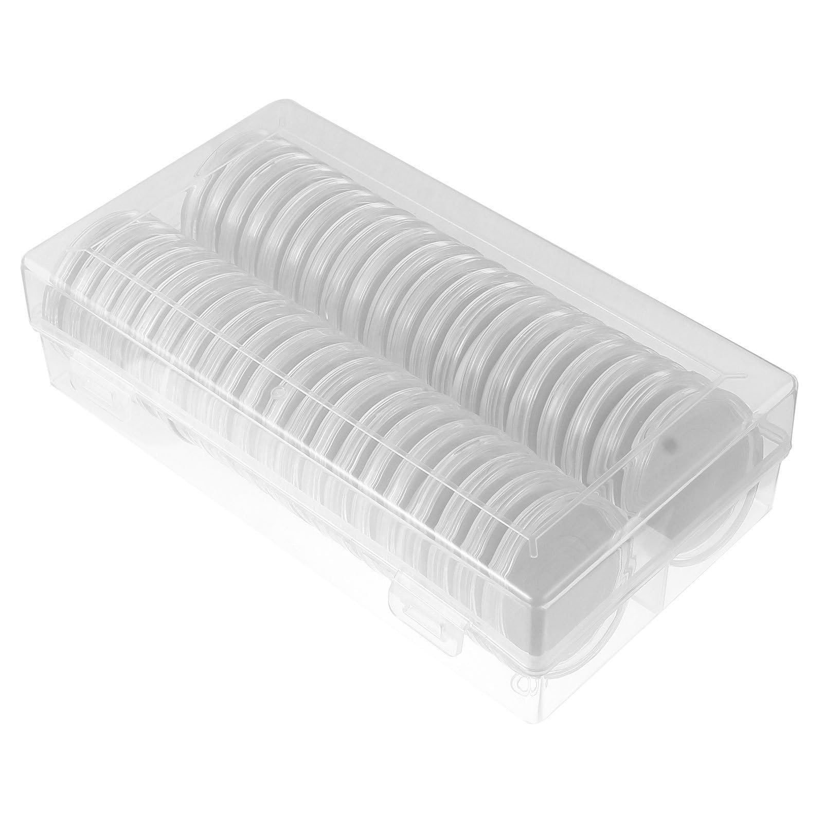 Porta Monedas con Cápsulas para Monedas de Plástico y Caja de Almacenamiento con Juntas Protectoras para Facilitar el Almacenaje Seguro