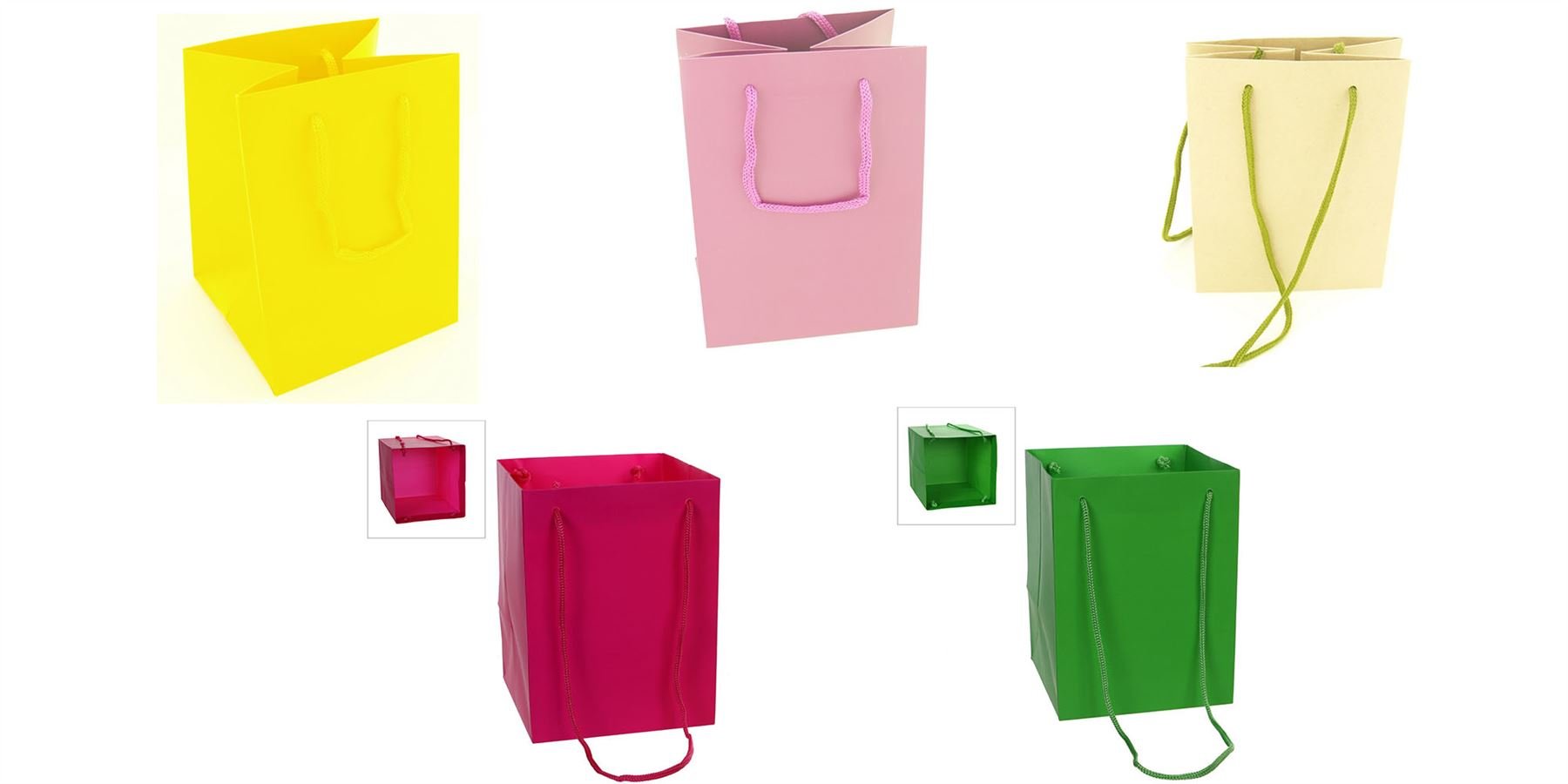 Cng Florist Cundries Apple Green, Plum, Yellow, Fuchsia, Natural 10 Large Porto Bags To Display Hand Tied Flower Bouquets Mix 5 (4218)