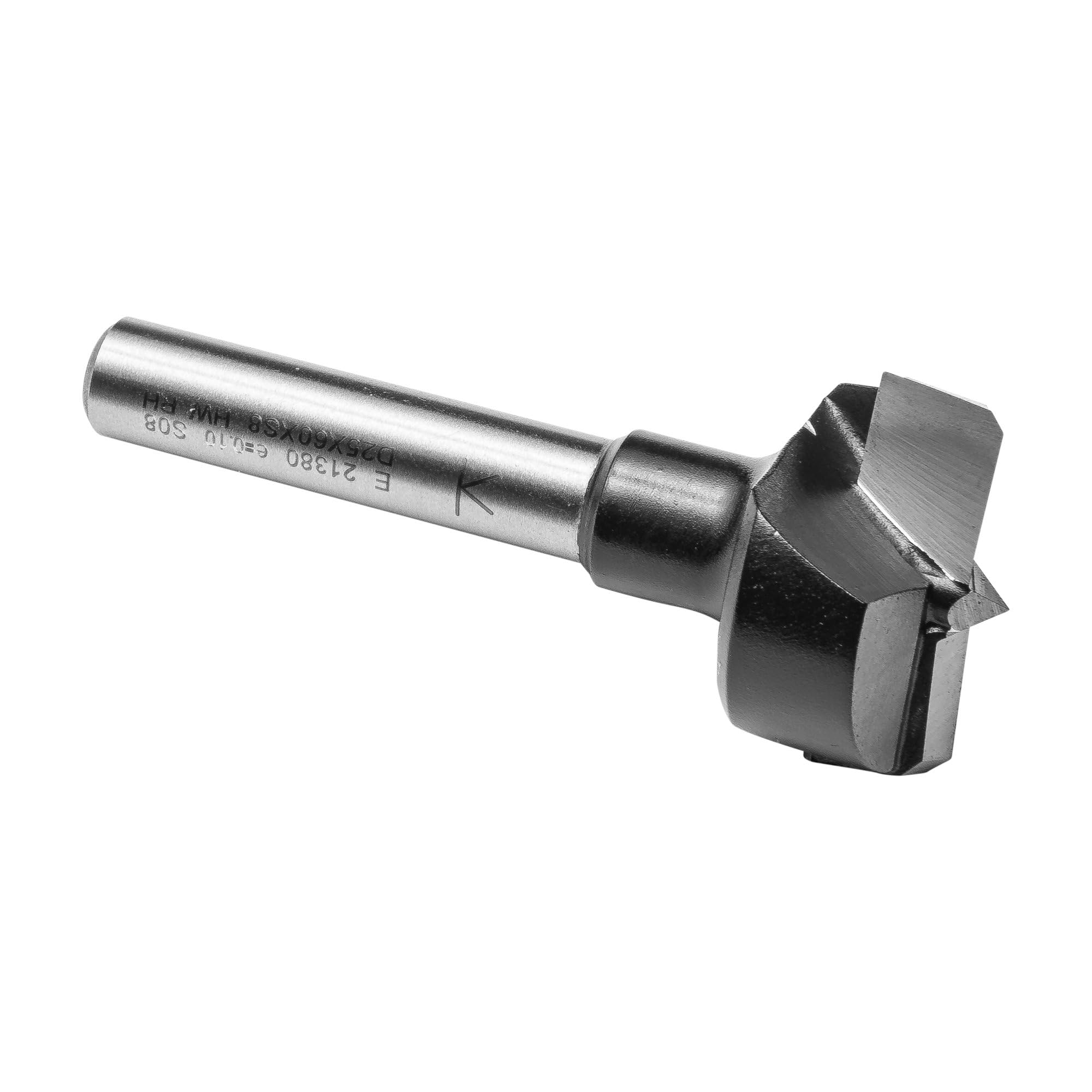 ENT 21380 Zylinderkopfbohrer speziell für die Oberfräse HW, Schaft (S) 8 mm, Durchmesser (D) 25 mm, L 60 mm