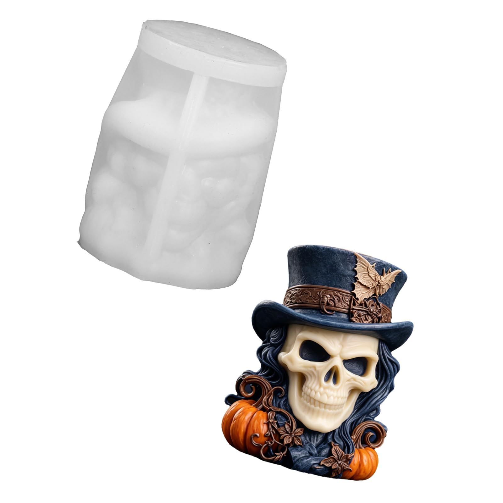 Kalttoy Multicolor Halloween Silicone Jeans Hat Skull Shape Silicone Molds For Making Soap Epoxy Resin Supplies