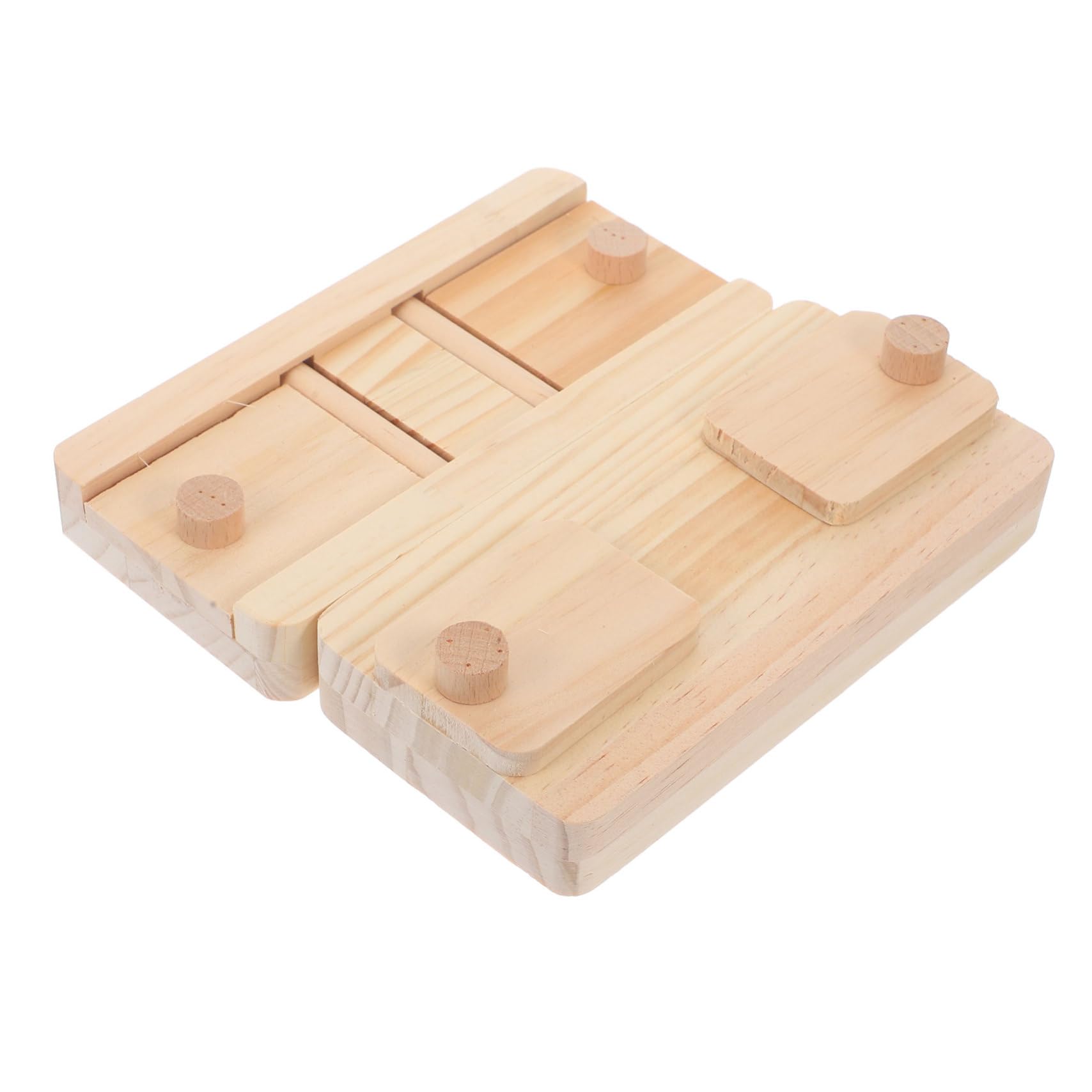 HANABASS 6piezas Madera para Hámsters Conejos y Juguetes Interactivos para Esconder Snacks y Treats para Forrajeo y Estimulación Mental