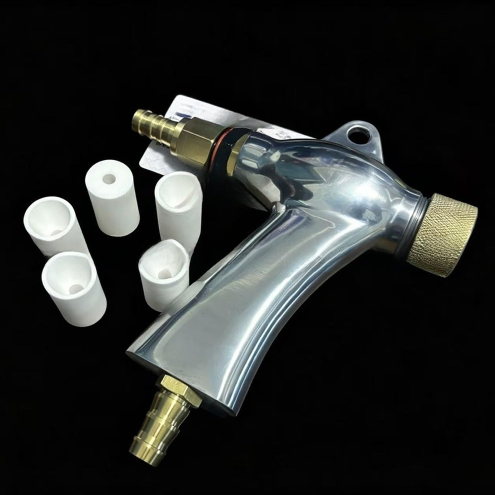 Dispositivo de chorro de arena ergonómico de mano con boquilla de cerámica de 6 x 21 x 35 mm, salida de arena estable gracias a un sellado preciso, herramienta ideal para el tratamiento de