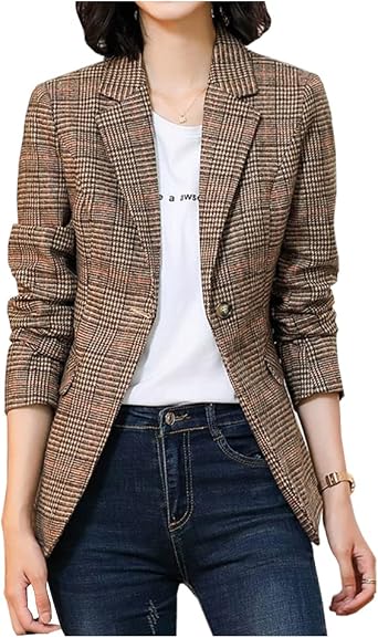 Amazon.com: Kedera Blazer de solapa con muescas para mujer, parte delantera  abierta, para trabajo, oficina, chaquetas : Ropa, Zapatos y Joyería