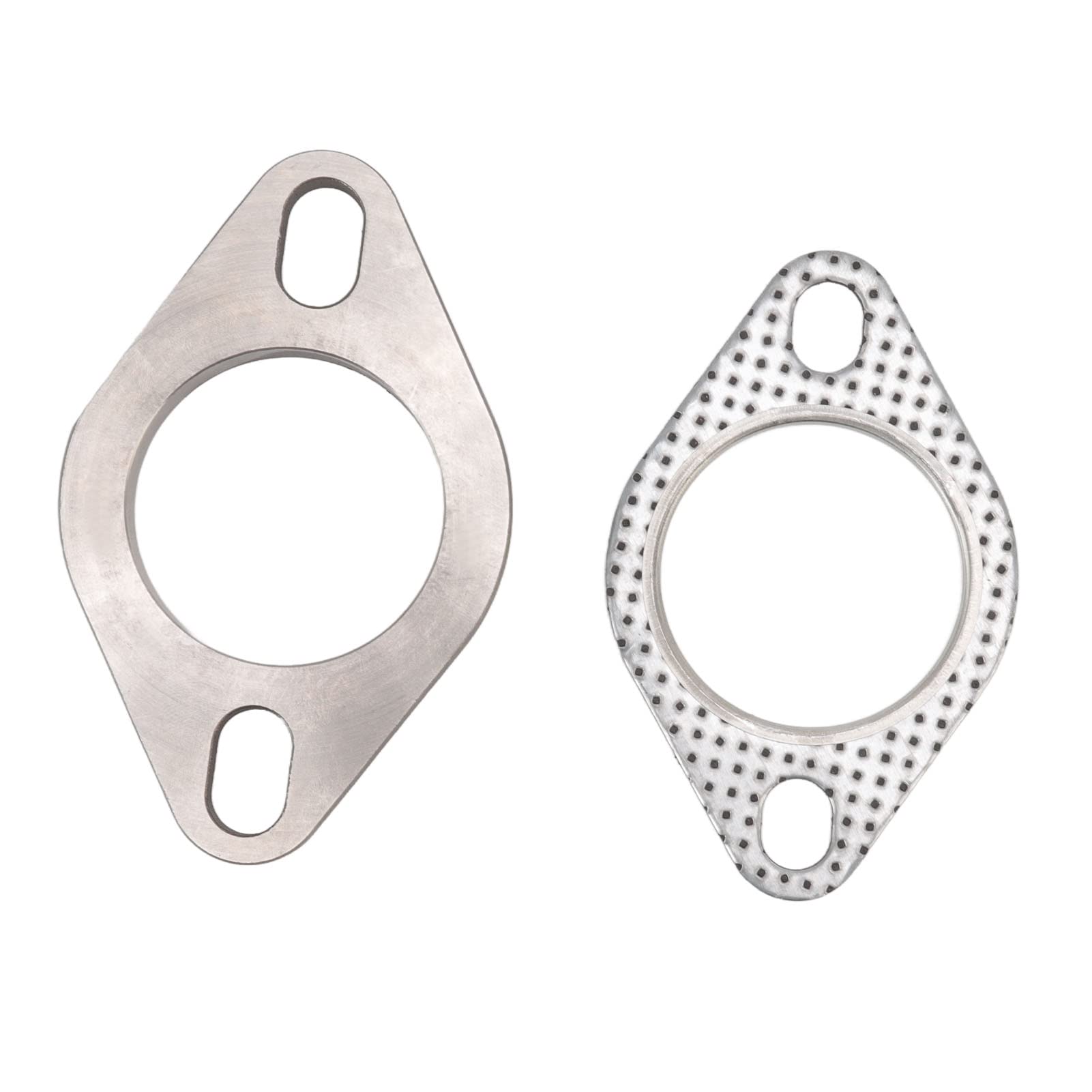 Kit de Connexion de D'échappement, 2 Boulons 2 Pouces Kit de Connexion de D'échappement en Acier Inoxydable pour Collecteurs Catback de Tuyau de Descente D'échappement