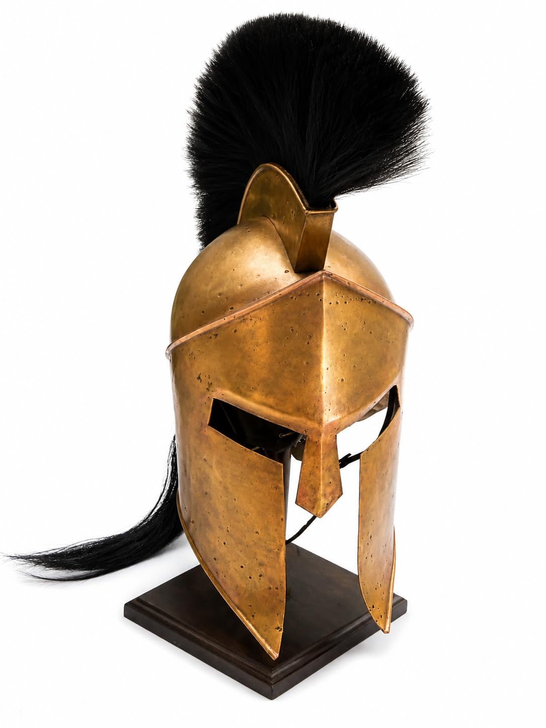 Nautical Replica Hub Medieval Armour King Leonidas Greek Spartan 300 Roman Halloween Helmet with Wooden Stand