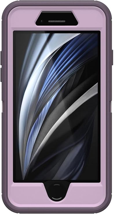 OtterBox Defender Series Case for iPhone SE (3rd and 2nd gen) and iPhone 8/7 - Purple Nebula (Winsome Orchid/Night Purple)