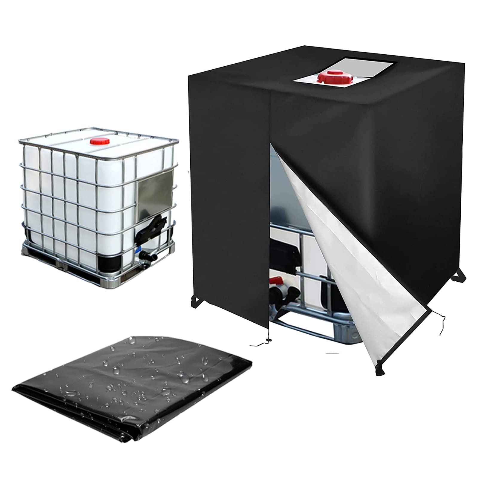 Maxawe Ibc Housse De Réservoir 1000 L 420D Pour Réservoir D'Eau, 120 X