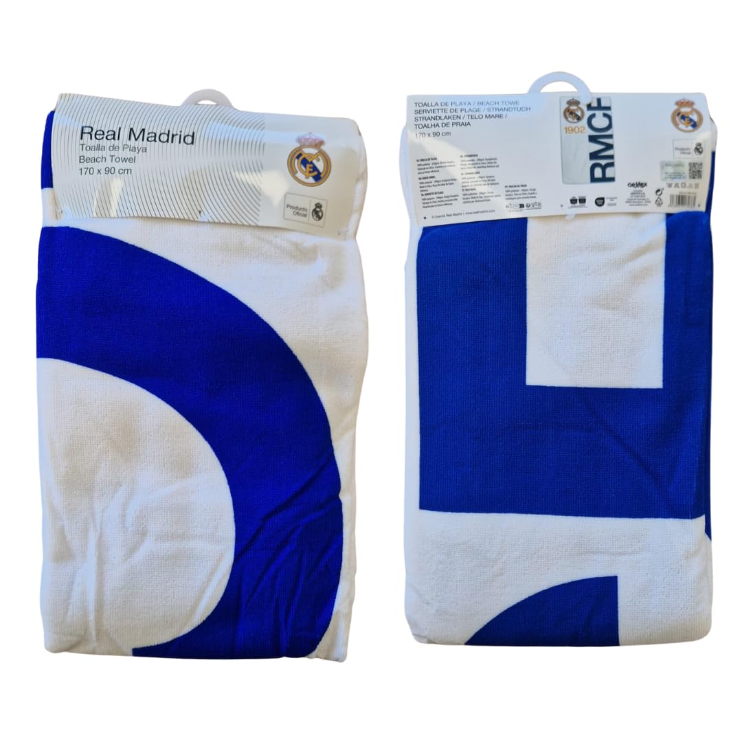 ARDITEX, Toalla Real Madrid, Toalla de Playa Real Madrid de Microfibra, Grande, para Piscina, Tumbona, Baño, Ducha, con Diseño Europeo, 100% Poliéster, 170 x 90 Centímetros, 240 gsm — view 7