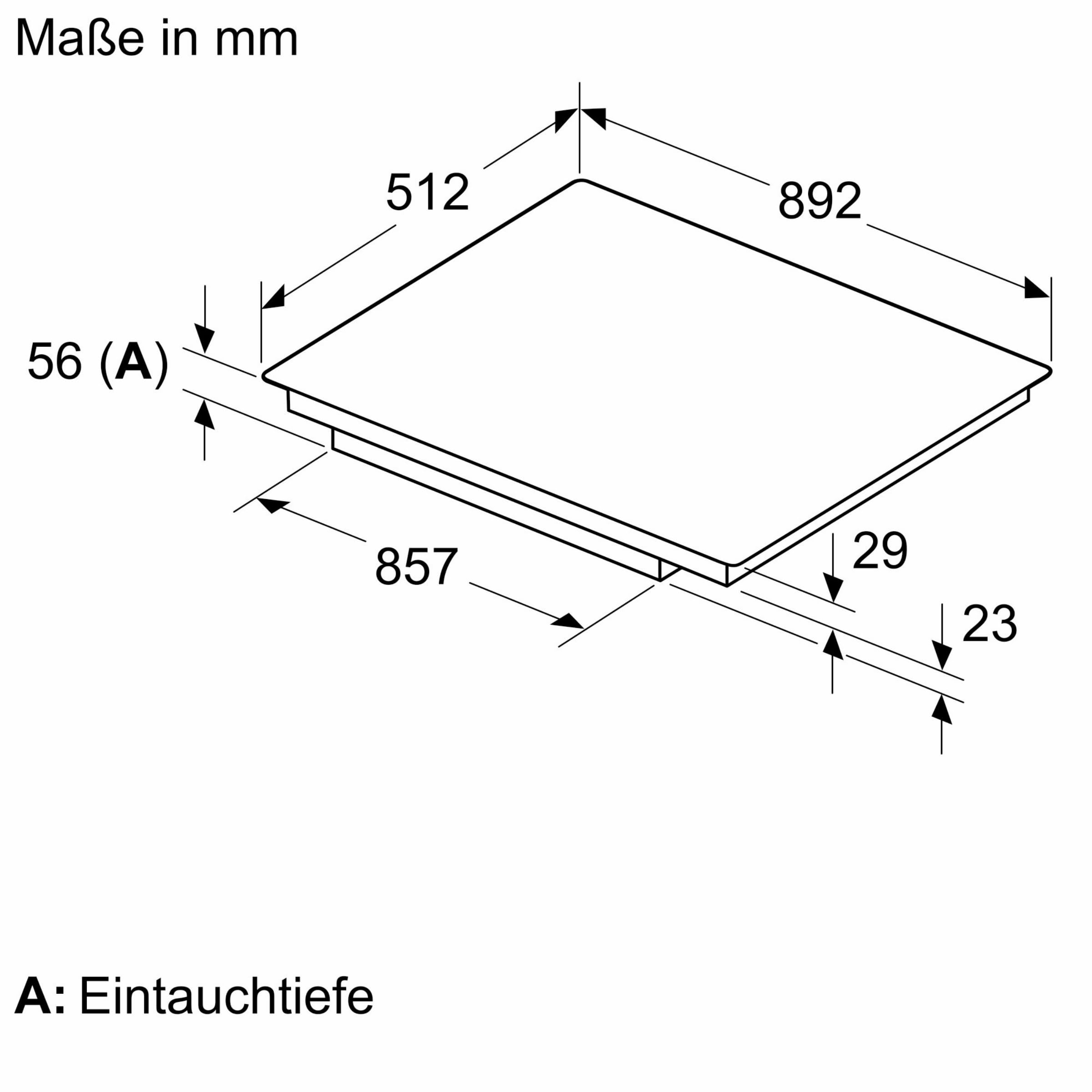 NEFF T69PTX4L0, N 90, Induktionskochfeld autarkes Glaskeramik-Kochfeld 90 cm breit, Twist Pad, Flex Induction, Home Connect, Smart Hood Automatic, flächenbündig, Schwarz