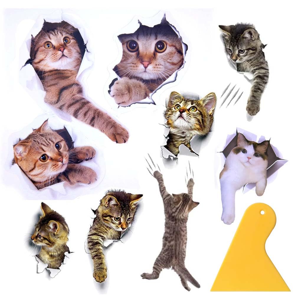 Amazon.co.jp: Pazi ウォールステッカー 猫 剥がせる 壁 ステッカー