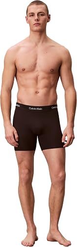 Calvin Klein Men’s 3 Pack Stretch Boxer Briefs, Black (Black W Black Wb), S - 4