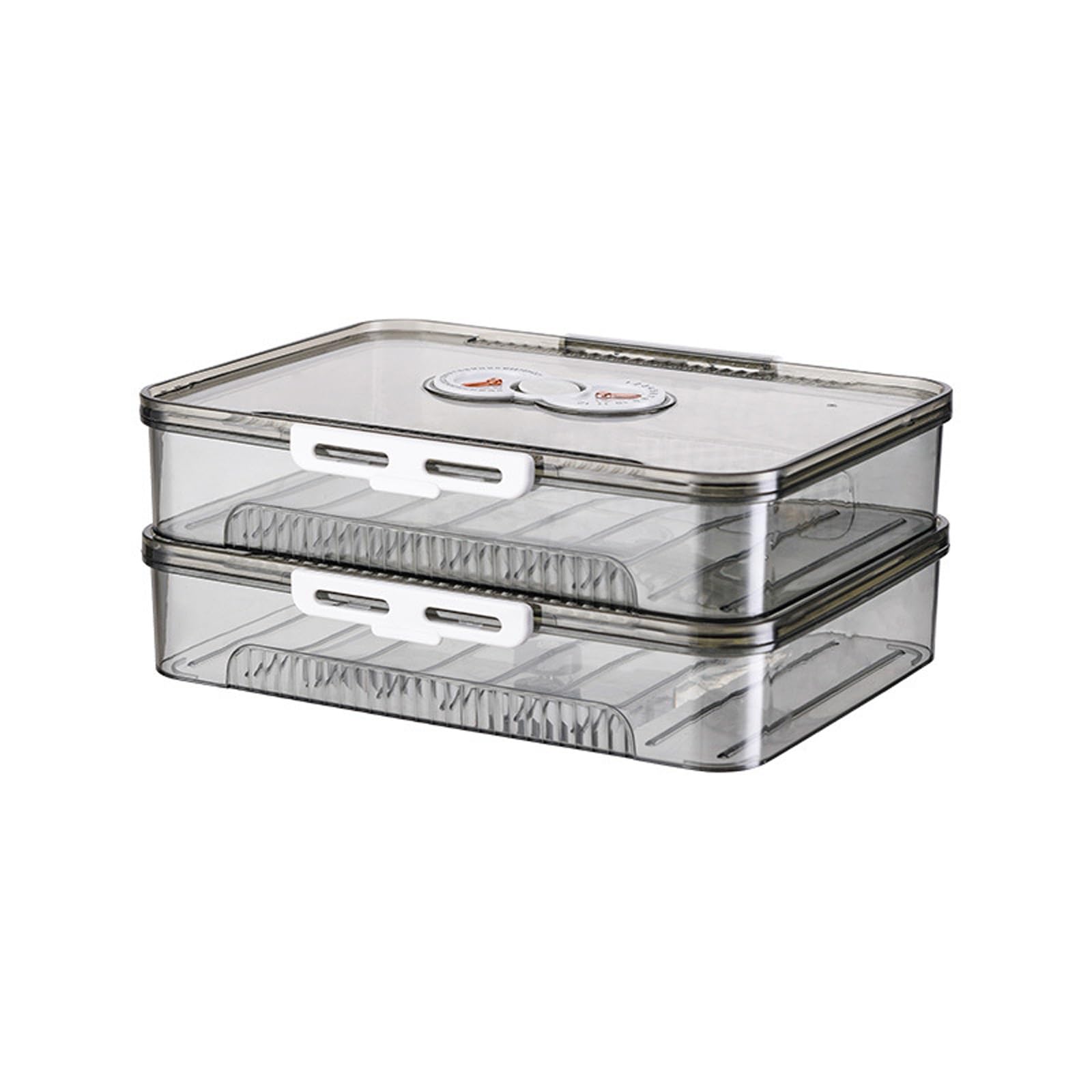 YROHGKPN Clear Dumpling and Wonton Storage Box Stackable Freezer Container with Divided Compartments for Easy Organization Airtights Kitchen Containers