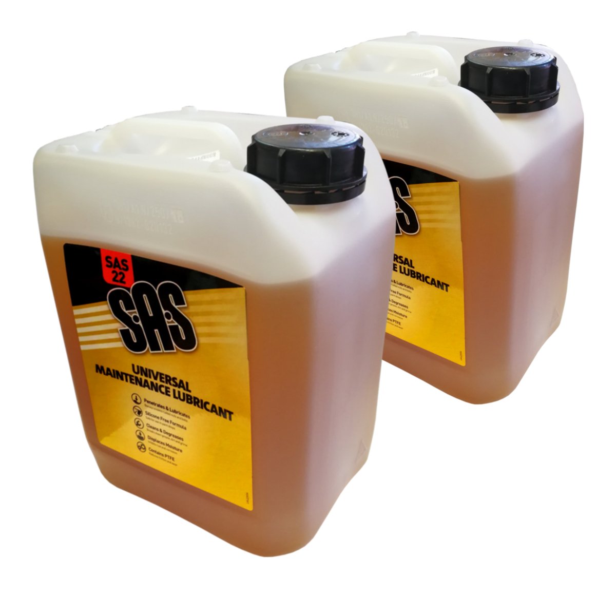 SS (Pack de 2) 5 l SAS22 lubricante de mantenimiento universal para penetraing Lube con PTFE ...