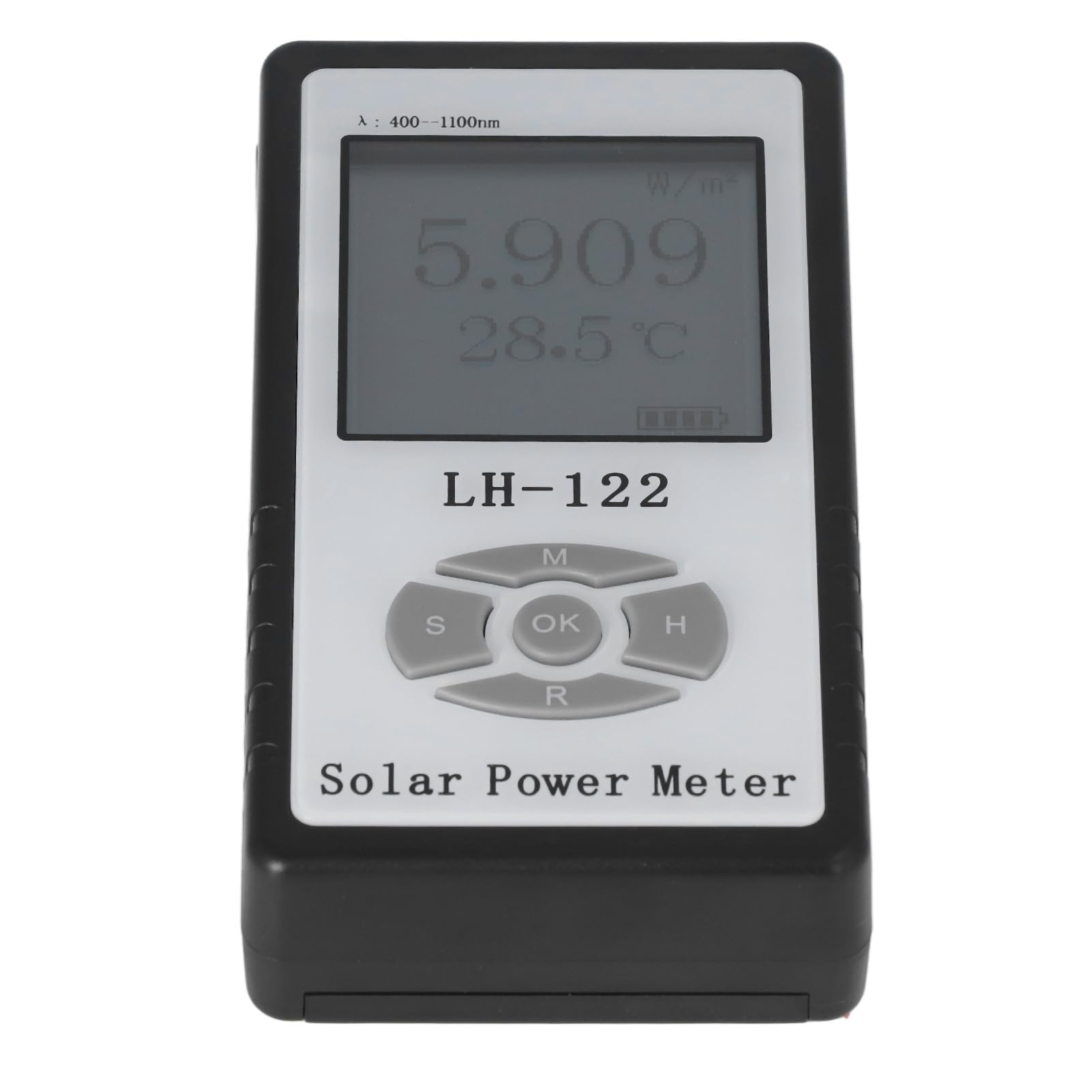Solar Power Meter Digital Radiation Handheld Sun Light Energy Measuring Strength Tester