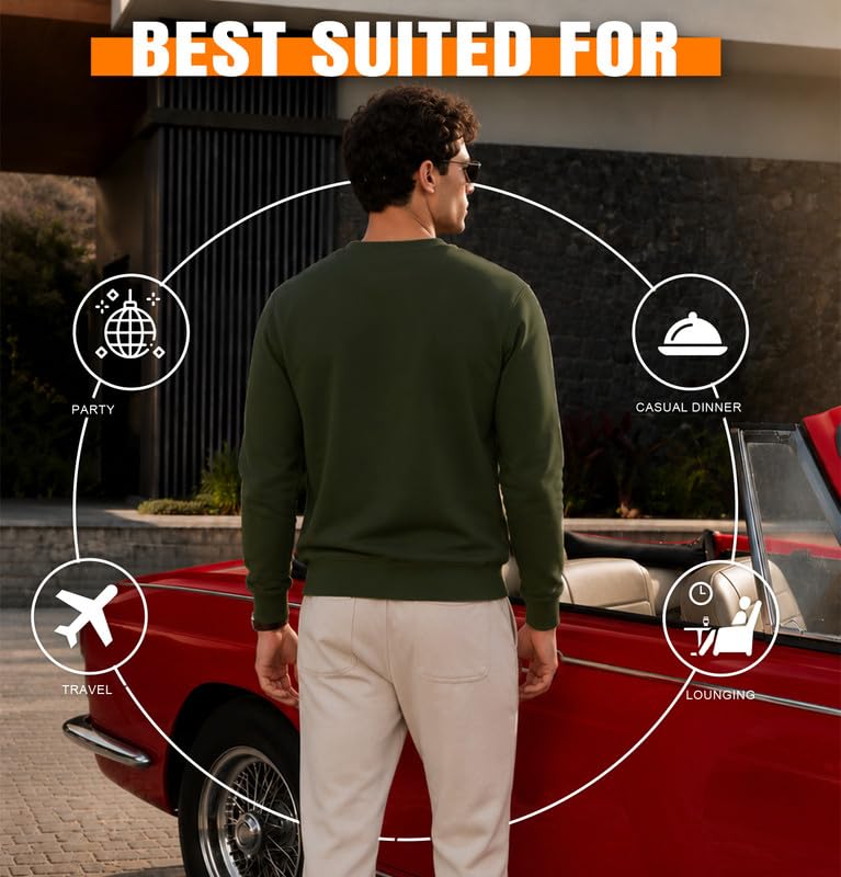 Image of Sleepynuts Men's Full Sleeve Round Neck Fleece Sweatshirt