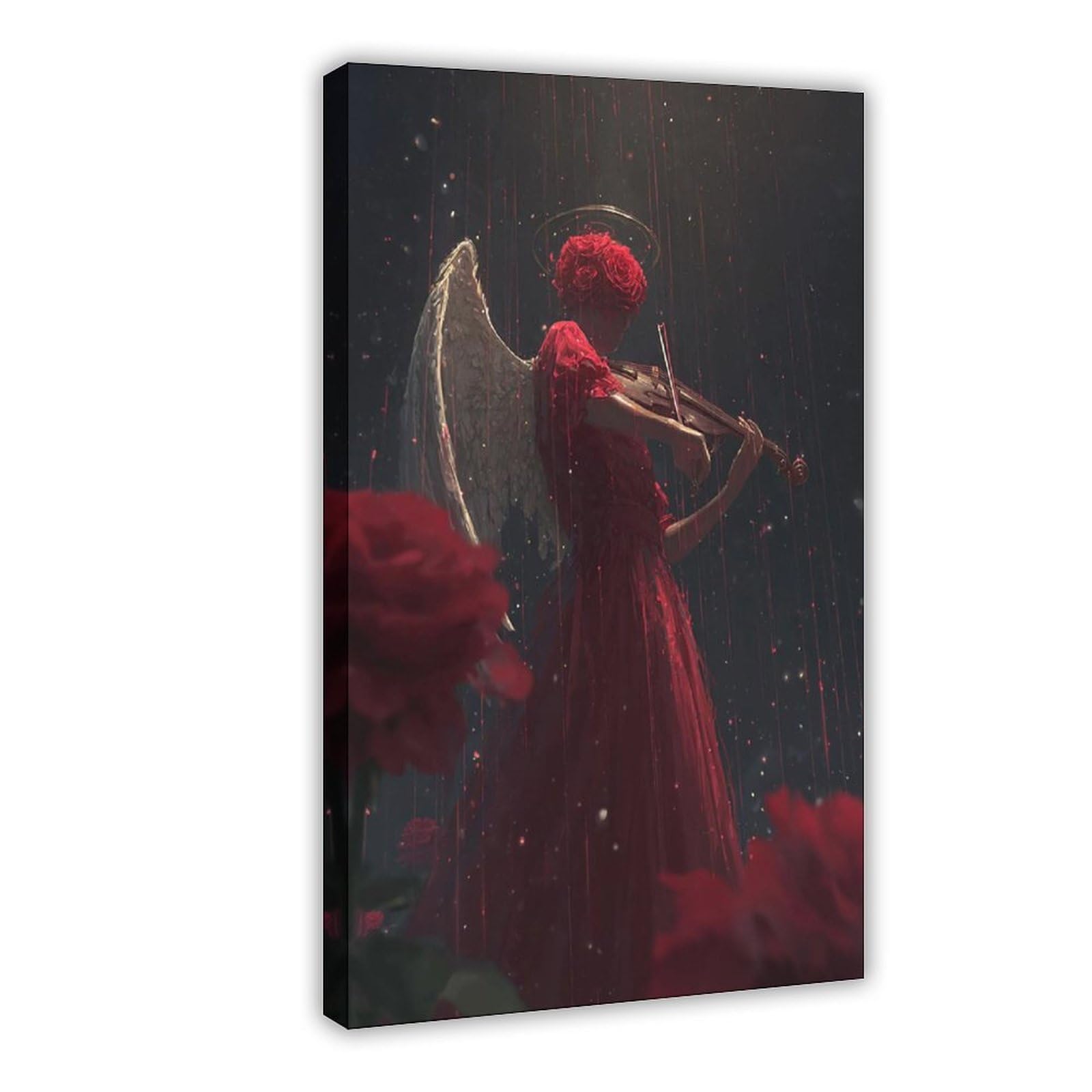 XFATGIA Angel Woman Poster Canvas Poster Wall Art Decor Print Picture Paintings for Living Room Bedroom Decoration 08x12inch(20x30cm)