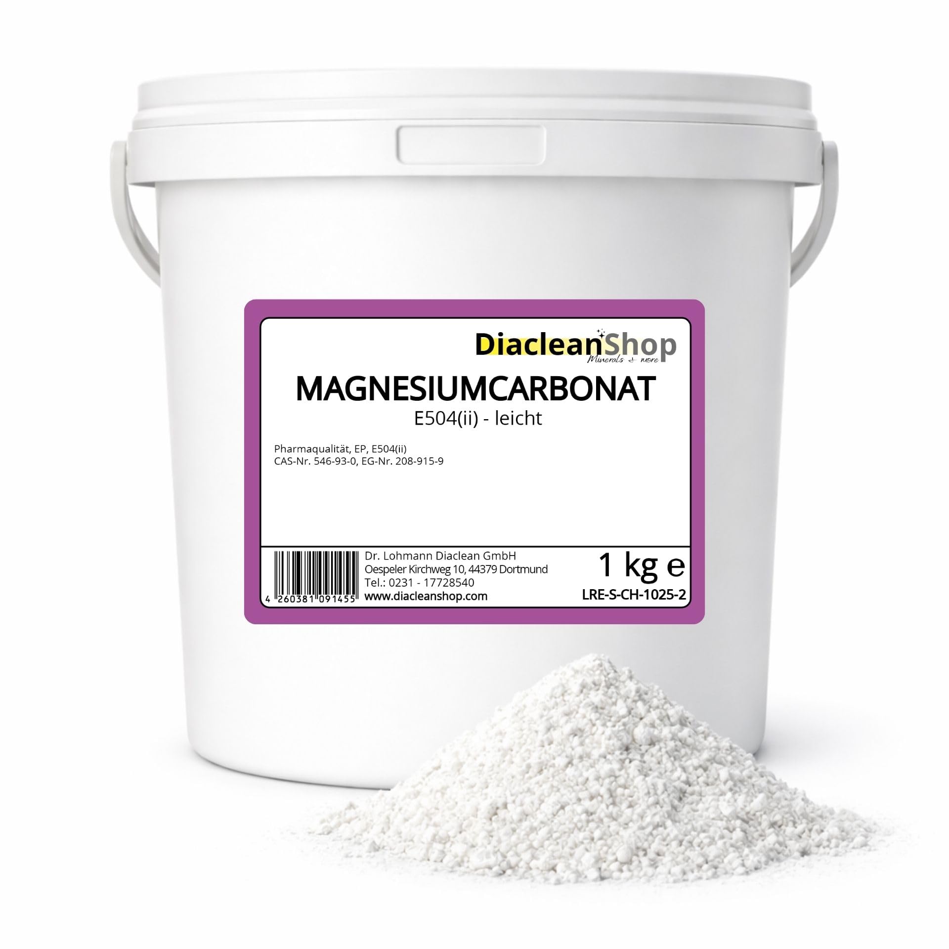 Magnesia Chalk Magnesiapulver Magnesiumcarbonat - Pharmaqualität - 1kg
