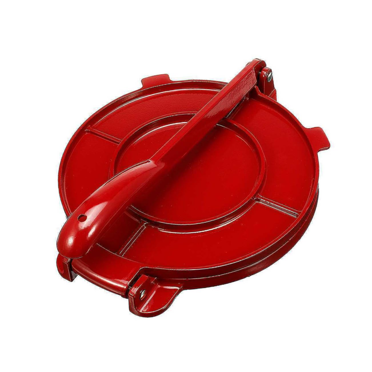TIDTALEO Tortilla Press - Metal, Aluminum Alloy, Red, Rectangular, Non-Stick, 1 Count, Oven Safe Up to 500°F, Food Preparation Tool, Kitchen Tool, Bakeware Set