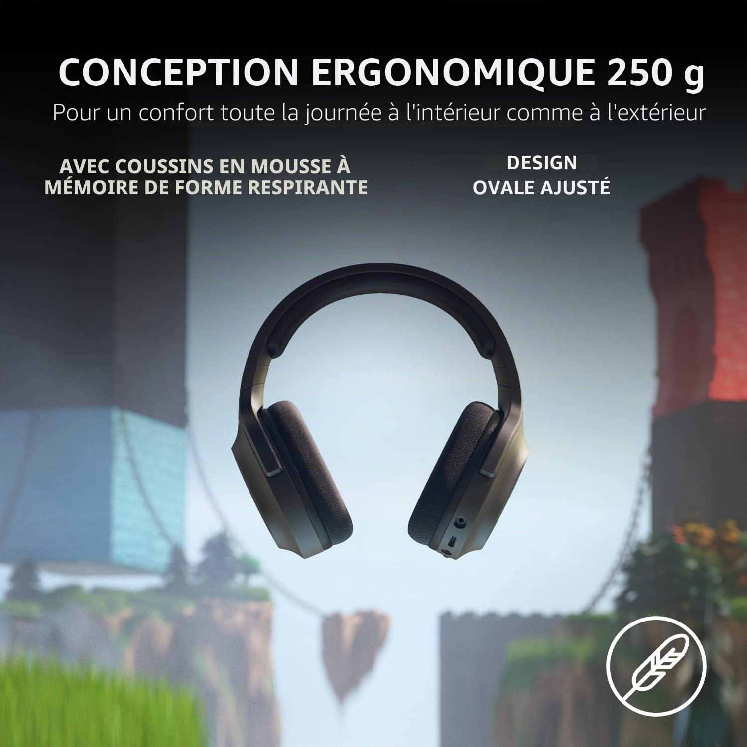 Razer Barracuda X Casque de Jeu et Mobile sans Fil (PC, PlayStation, Switch, Android, iOS) : modèle 2022 – sans Fil 2,4 GHz + Bluetooth – Léger 250 g – Pilotes de 40 mm – Batterie de 50 Heures – Noir