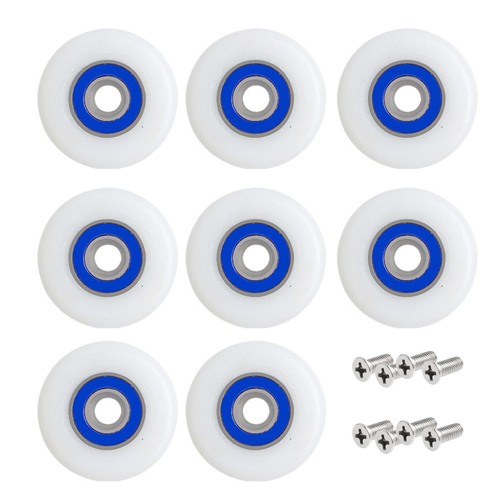 8pcs / Set Nylon Shower Door Rollers Adjustable & Long Lasting Smooth Sliding Rollers Roller Wheel Sliding Pulley