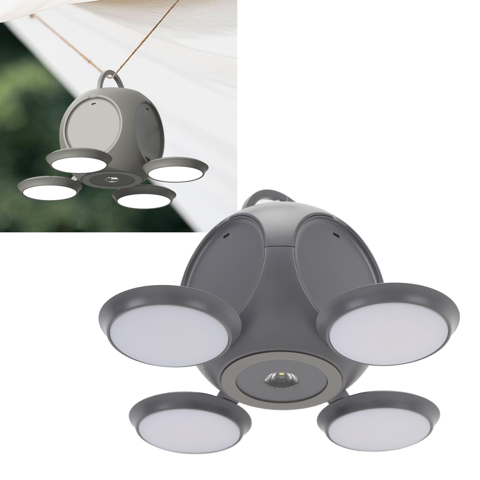 Luce da campeggio pieghevole Lanterna ricaricabile 10000Mah Power Bank Luce da tenda a LED portatile per la pesca escursionistica