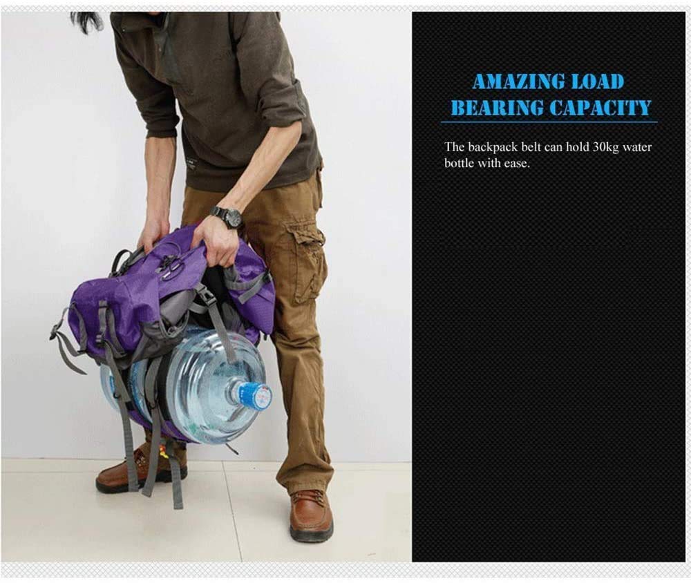 Sac à dos étanche 60 l - Ultra léger - Pliable - Pour la pêche d'escalade - Pour le camping et l'extérieur - Avec housse de pluie