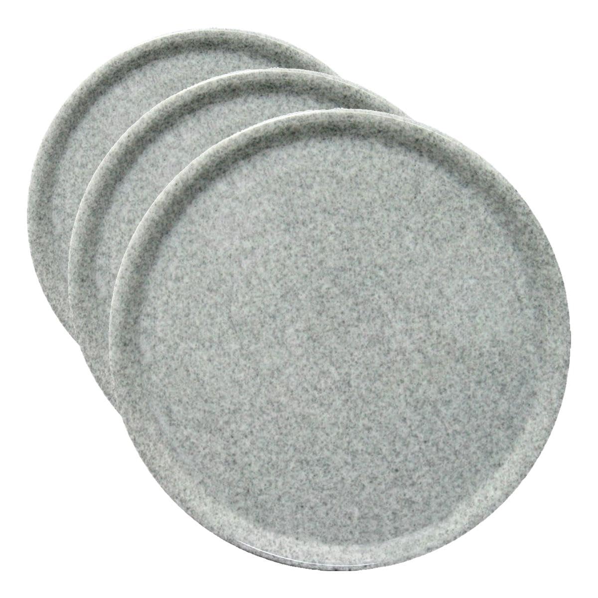 HENDI Piatto per pizza rotondo porcellana granito ⌀330 mm grigio Confezione da 3