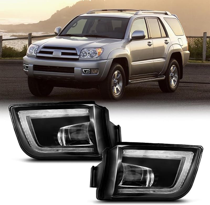 Par de faróis de neblina LED Boxlight para Toyota 4Runner 2003 a 2005 – Lente transparente