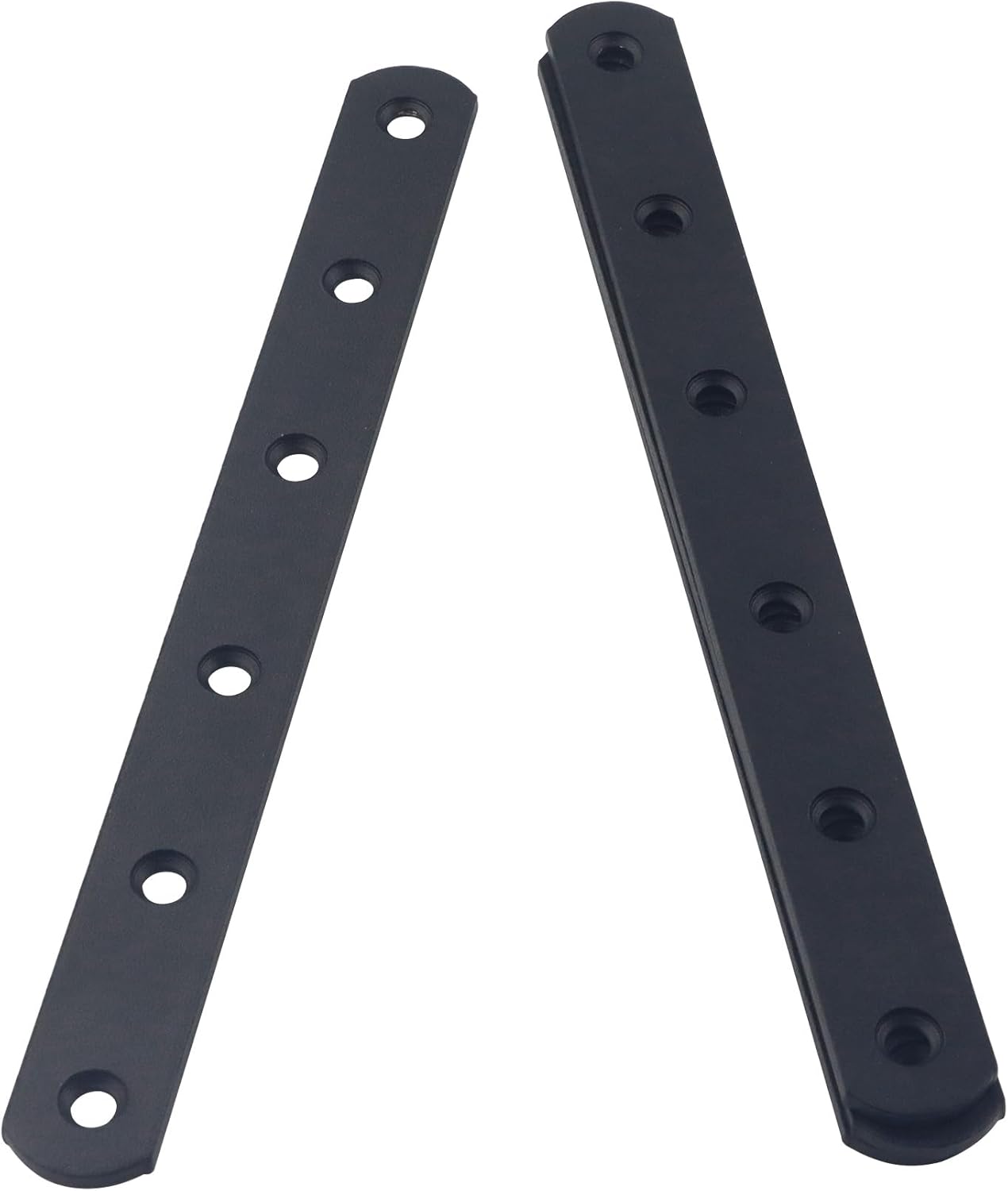 Flat Straight Brace Bracket, 12 Pcs 20 x 197 mm Stainless Steel Straight Mending Joining Plates, Metal Fixing Corner Brace for Furniture, Wood, Shelves, Cabinet (Black)