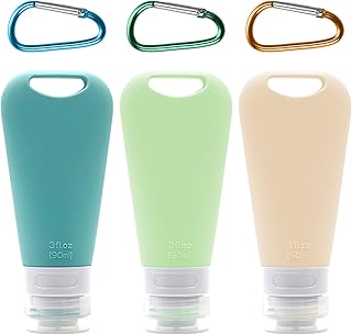 3pcs Travel Bottles for Toiletries, 90ml Refillable Squeeze 