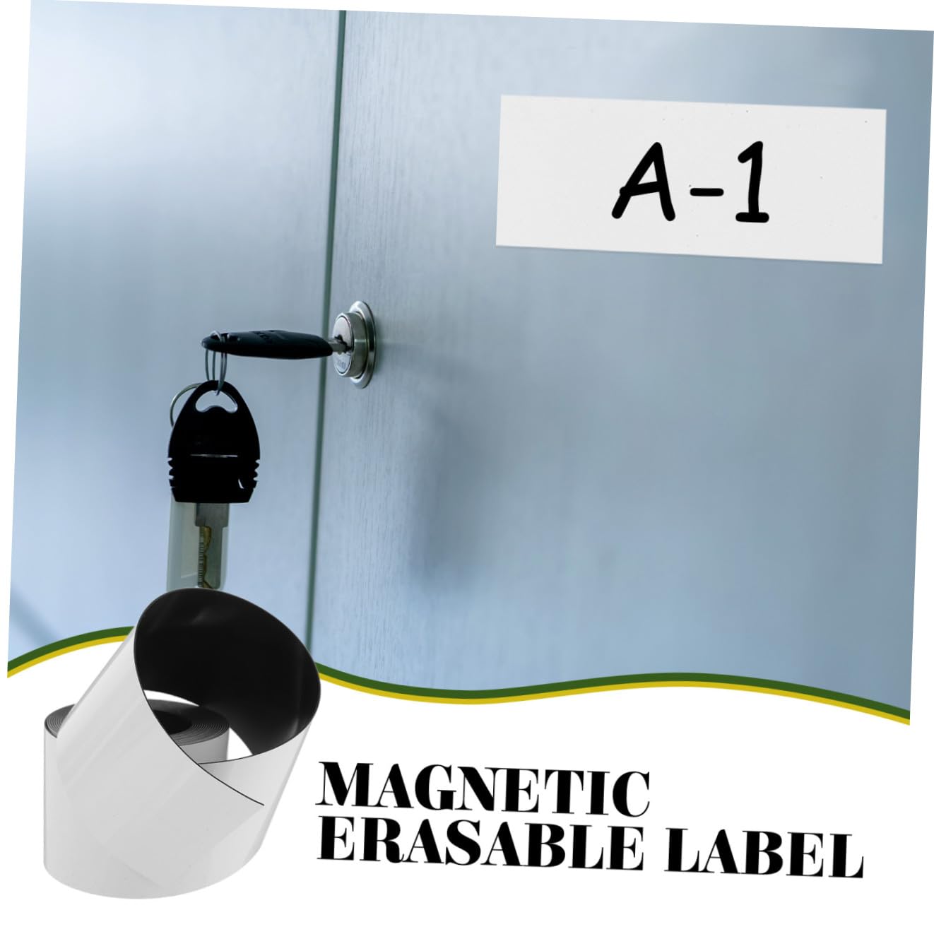 Uonlytech Etichette Magnetiche Cancellabili Adesivi Magnetici Vuoti Vuoto Etichetta Magnetica Cancellabile a Secco Etichette Postali Etichetta Del Cibo Gomma Morbida Magnetica Bianca