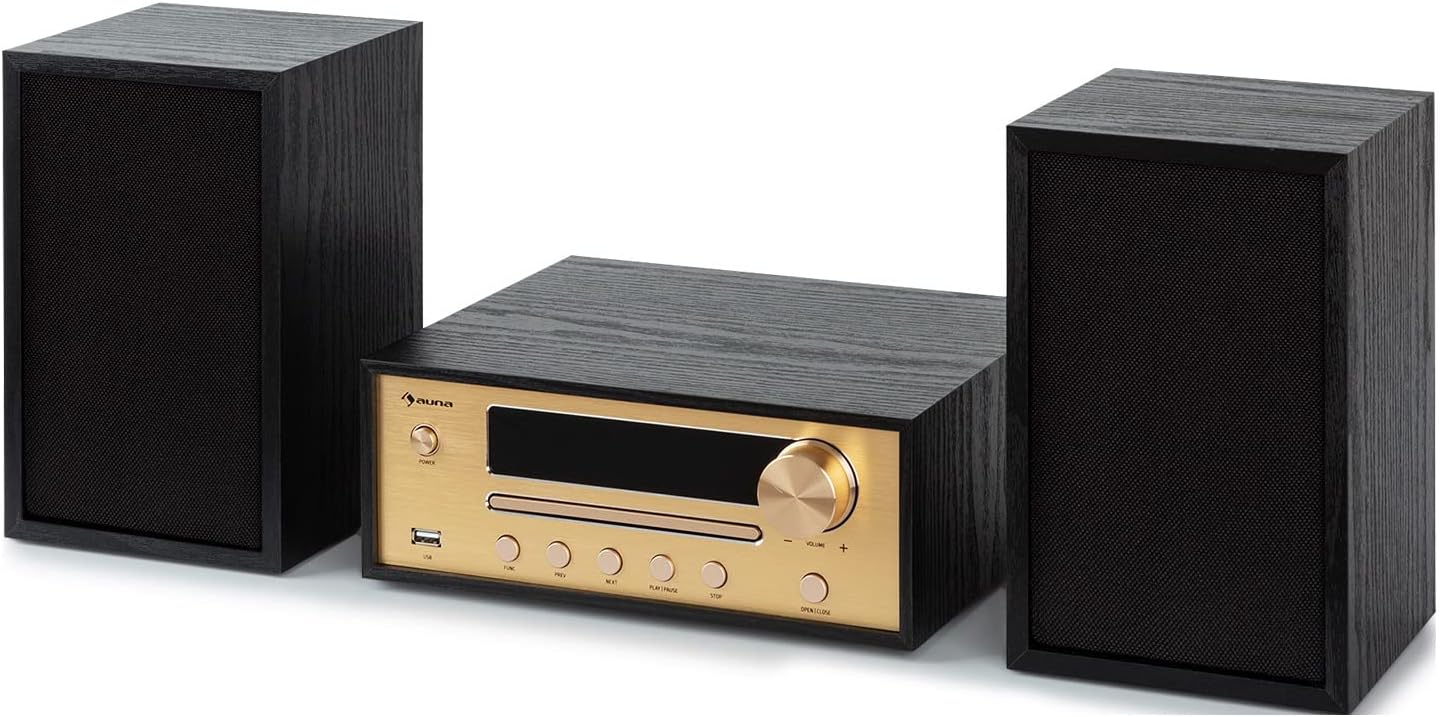 Auna Stereoanlage, Kompaktanlage mit CDPlayer, Bluetooth und FMRadio