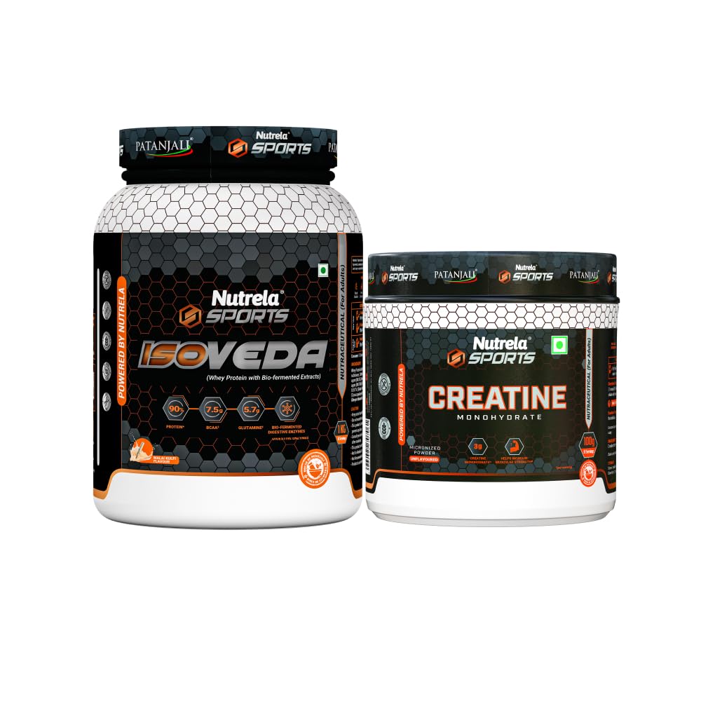 Nutrela Sports IsoVeda Whey Protein Combo - 1kg (Chocolate) & 100g Creatine Monohydrate — Amazon image 12