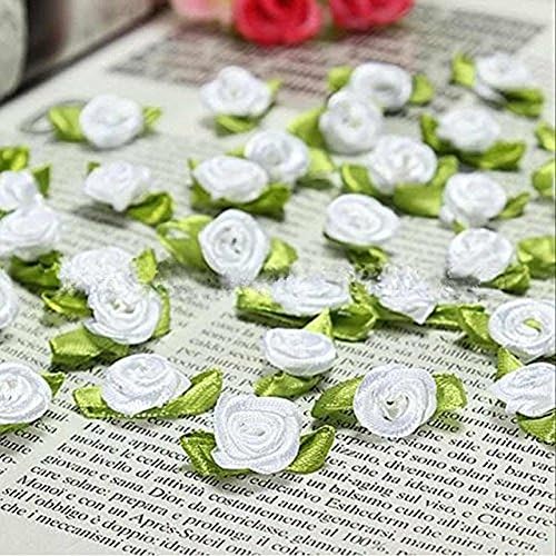 100 Stück Mini-Rosen Aus Satinband - 15mm Blumen Für DIY, Hochzeit & Dekoration