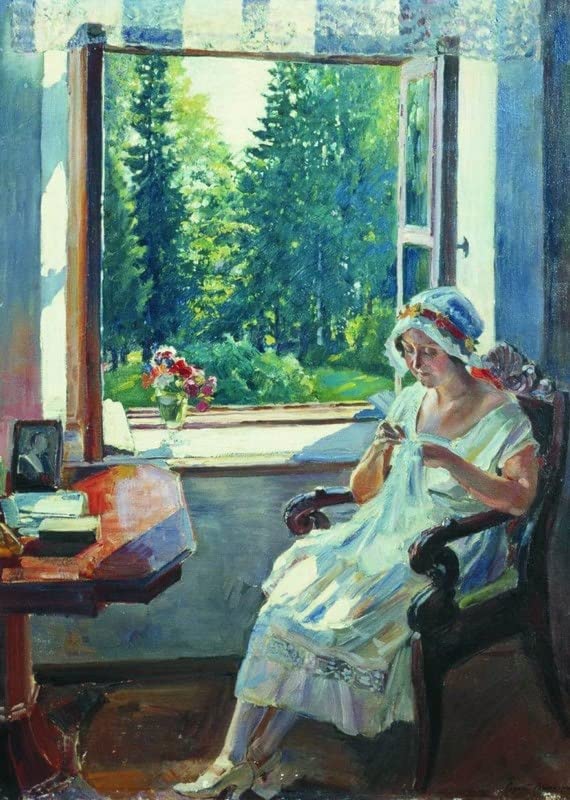 Impression d'art mural tableau Matin Sergueï Vinogradov vintage 60x90