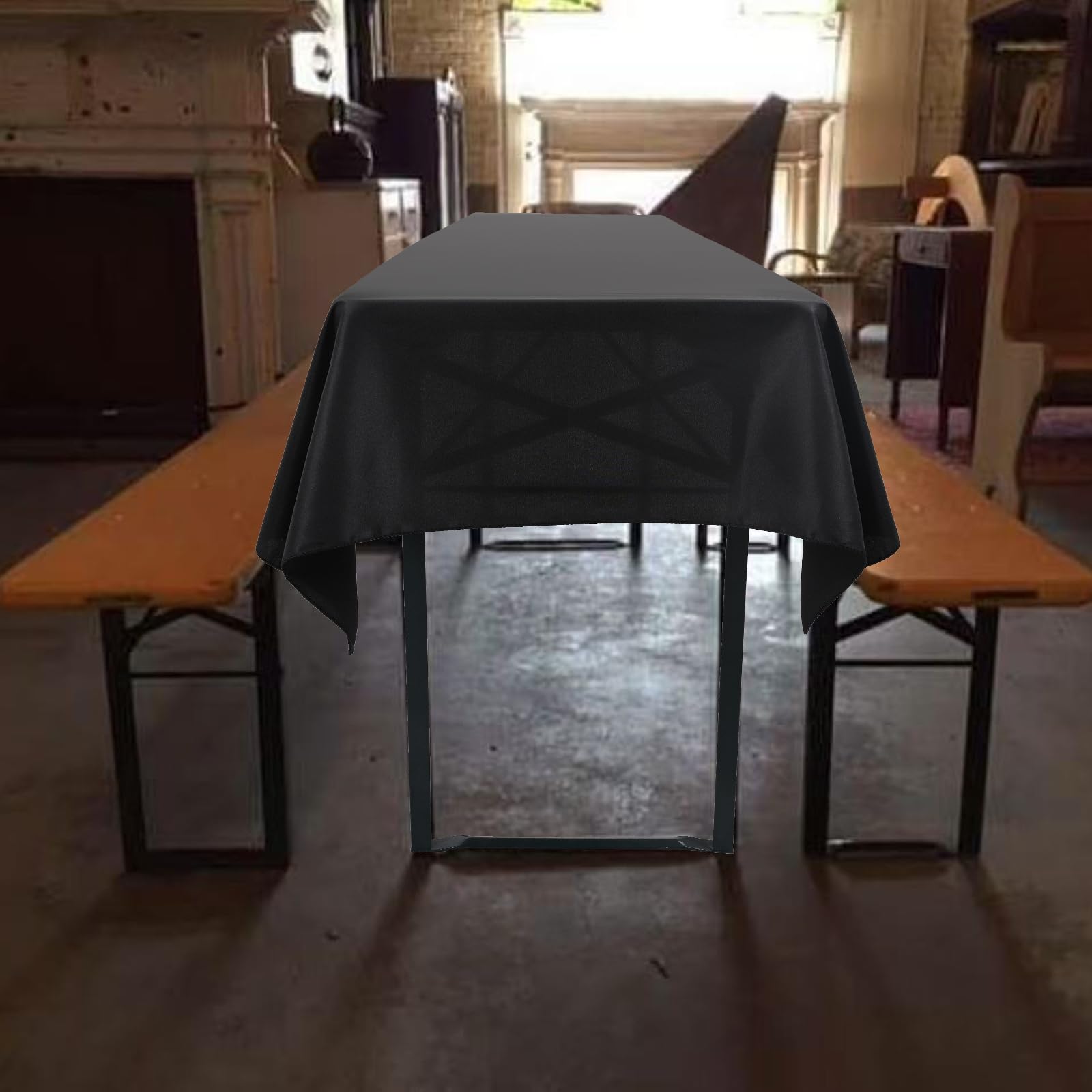 Pack de 10 manteles de cerveza gris oscuro, 250 x 110 cm, poliéster, mantel lavable y duradero, para jardín, fiestas, cumpleaños o barbacoa (gris oscuro)