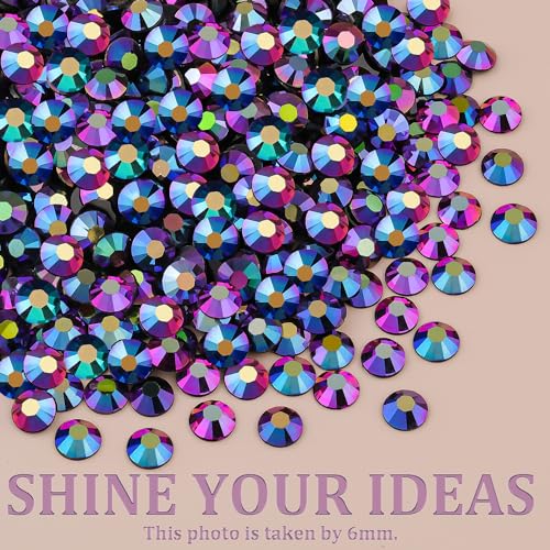 Image of Resin Jelly Rhinestones for Crafting with B7000 Jewelry Glue, 1 Box Purplish Black AB Flatback Crystal with 3Pcs 10ml Glue, Bedazzling Non Hotfix Gems for DIY Tumblers Clothing Shoes Manicure