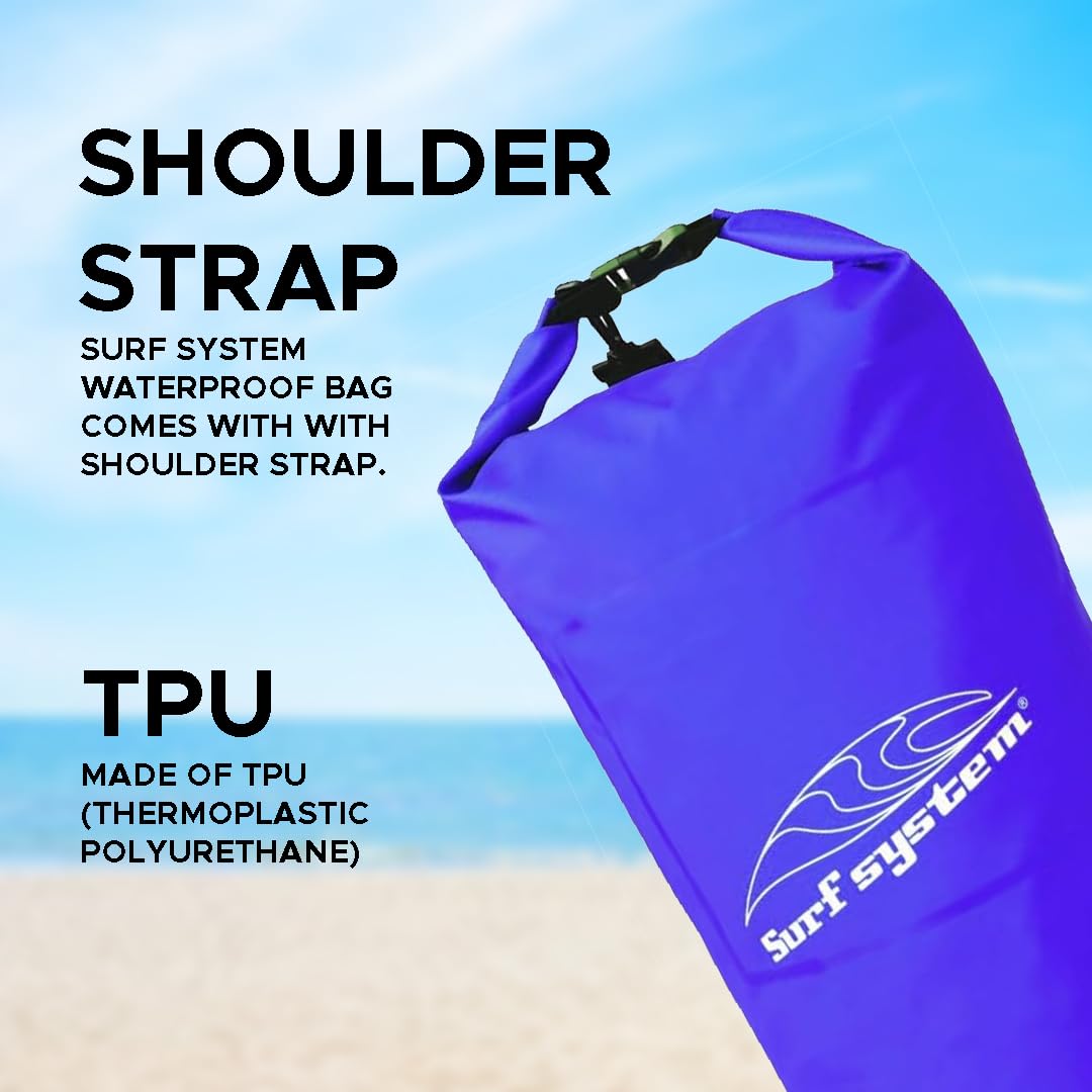 Grand Sac étanche Ultra/léger, Sac de Sport étanche avec bandoulière Facile à Transporter, Surf, Natation, plongée avec Tuba, plongée, Jet Ski, Bateau, pêche, Eau ou Neige 50L
