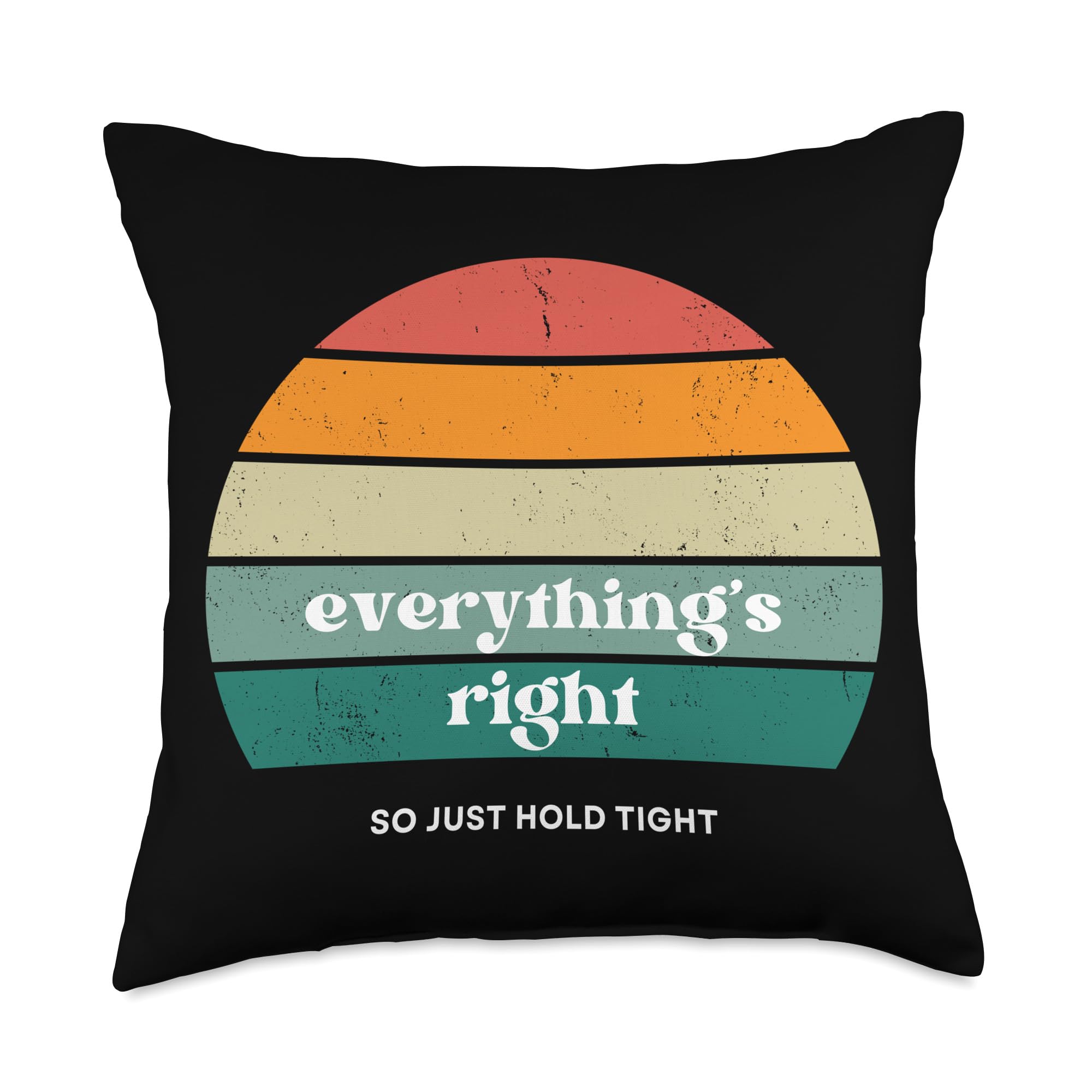 Retro Phish Everythings Right so just Hold Tight Throw Pillow