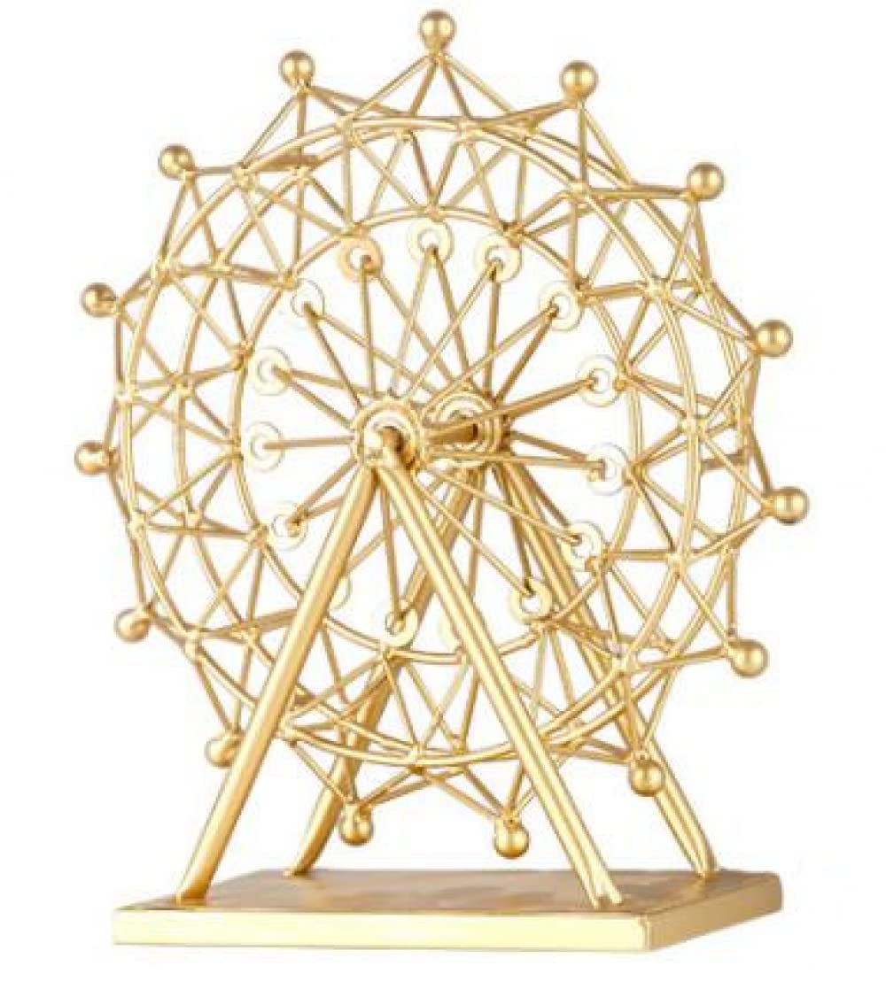 Iron Ferris Wheel Ornaments Rotating Table Lamp Creative Crafts Bedside Lamp Living Room Bedroom Home Decorations-26CM