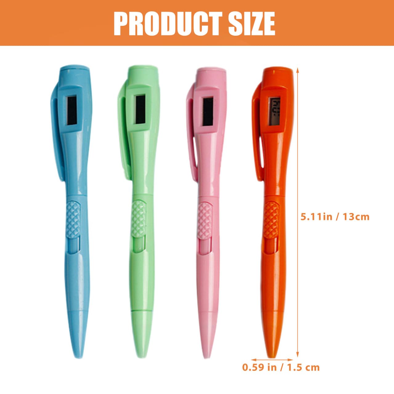Ciieeo 4pcs Multi-function Student Pen with Clock Feature Portable Gel Writing Pens for School and Office Smooth Writing Experience High-grade Replaceable - Image 3