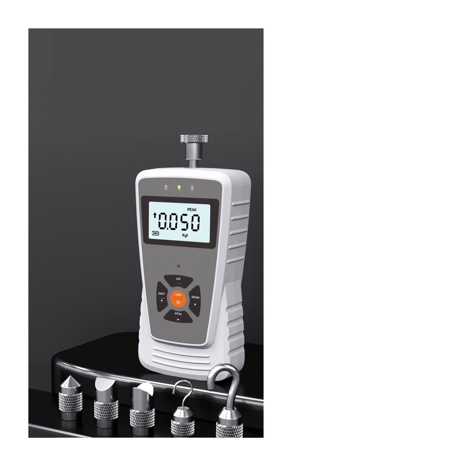 Medidor de Fuerza de Empuje Digital probador de tensión de Resorte Instrumento de medición de Fuerza de presión(YW-691-N100(10KG))