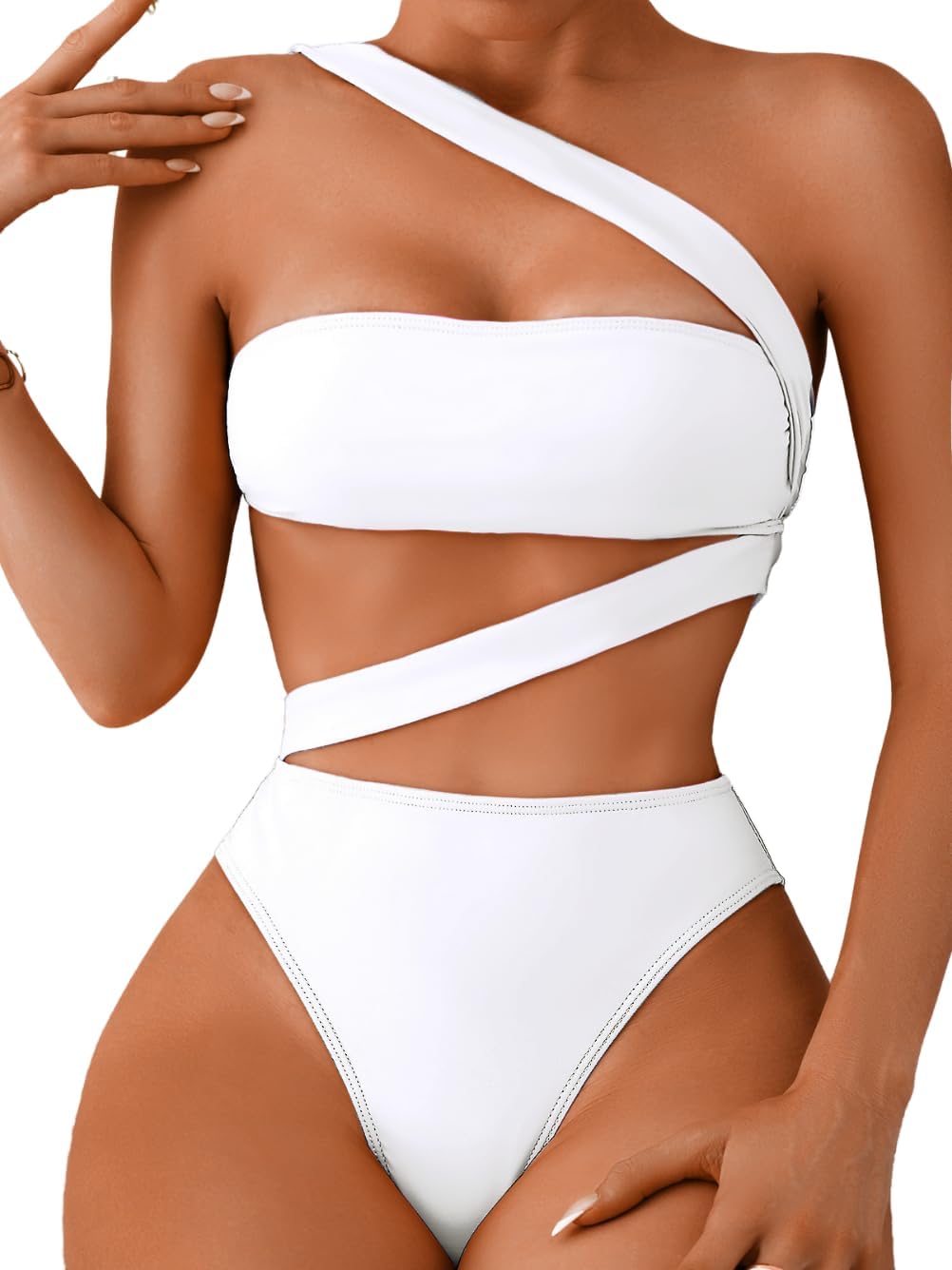 One Piece Swimsuit, Sexy Strappy Monokini, Pool Party Beachwear